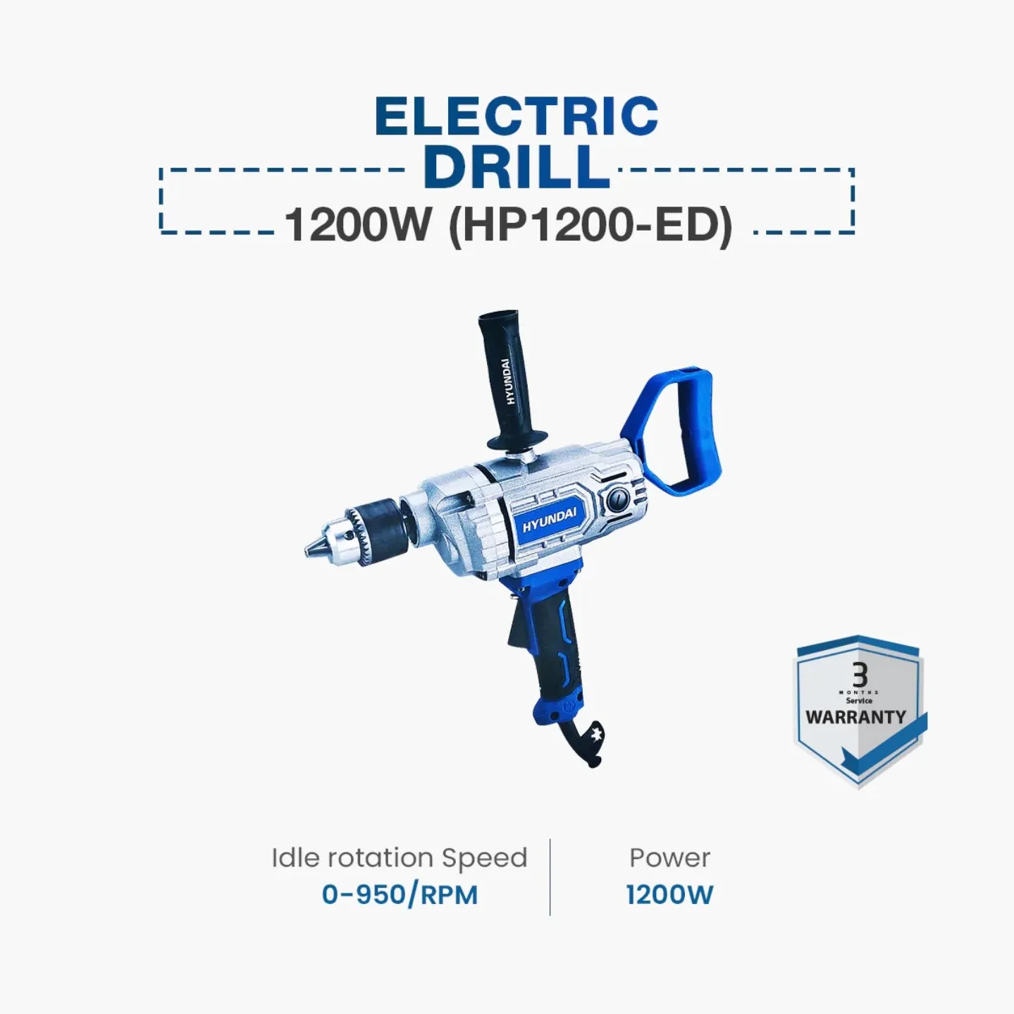 Hyundai Electric Drill 1200W (HP1200-ED)