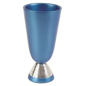 Kiddush Cup   Hammer Work - Blue