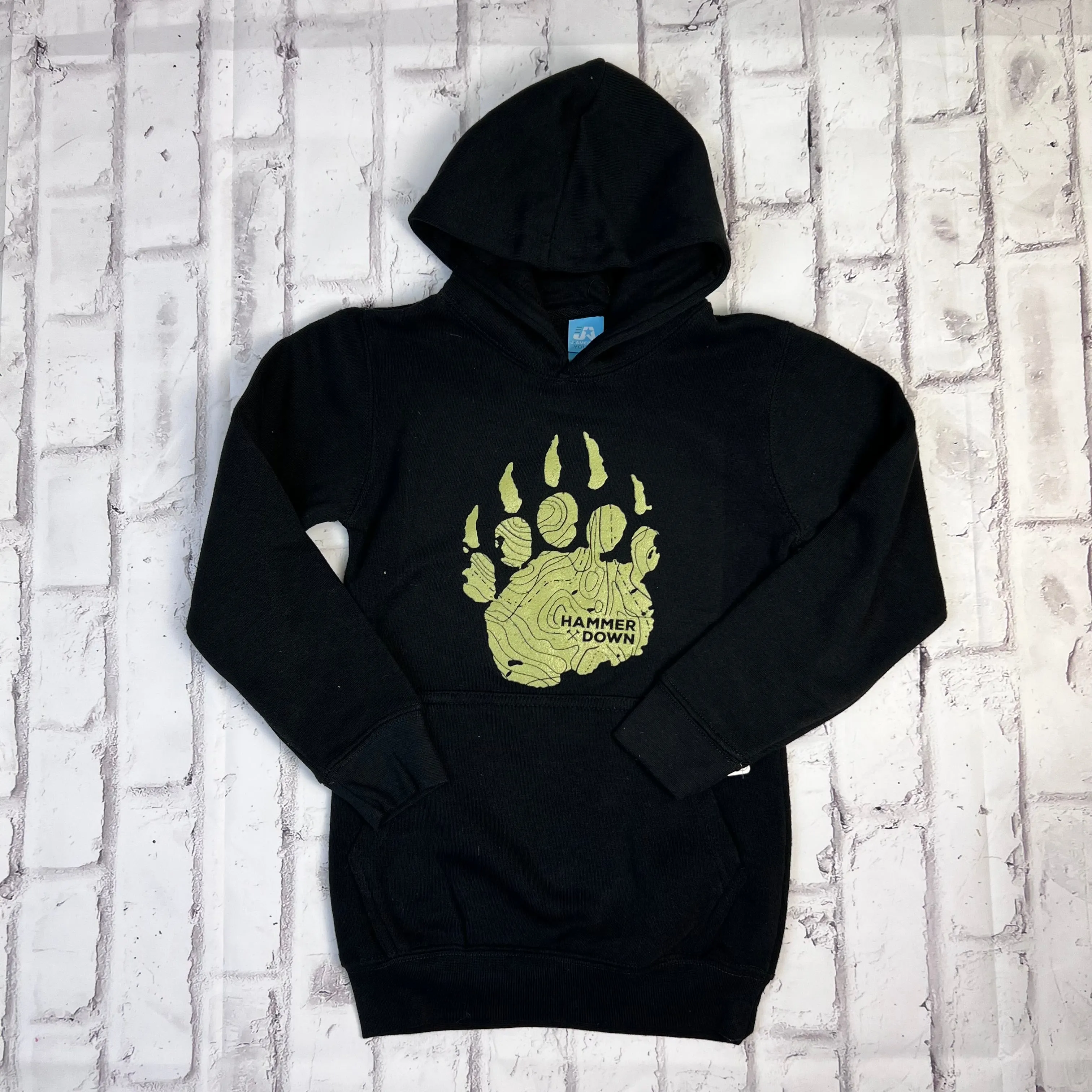 KIDS Hammer Down "Bear Paw" Hoodie - Black