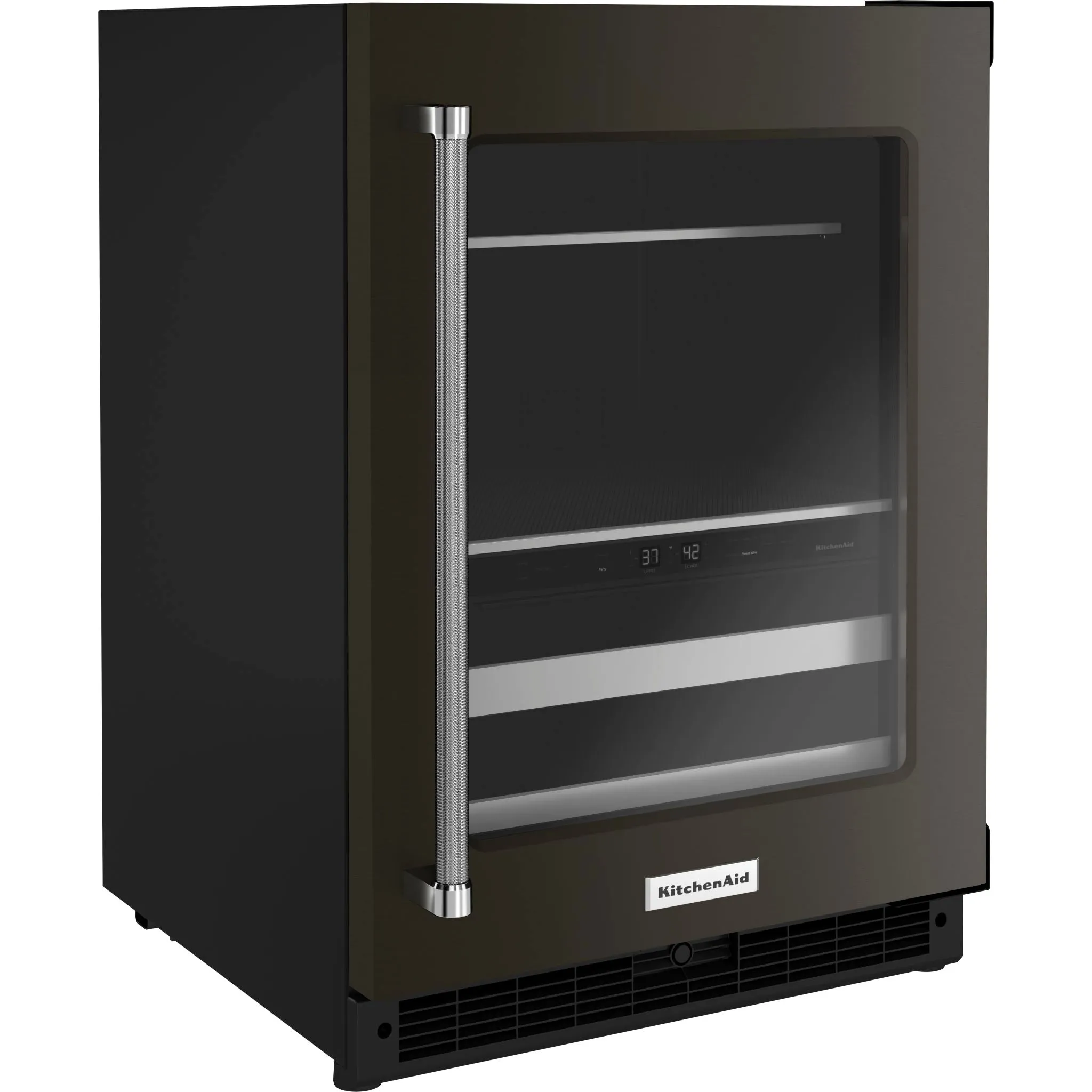 KitchenAid  24" Beverage Center with Glass Door and Metal-Front Racks (KUBR314KBS)