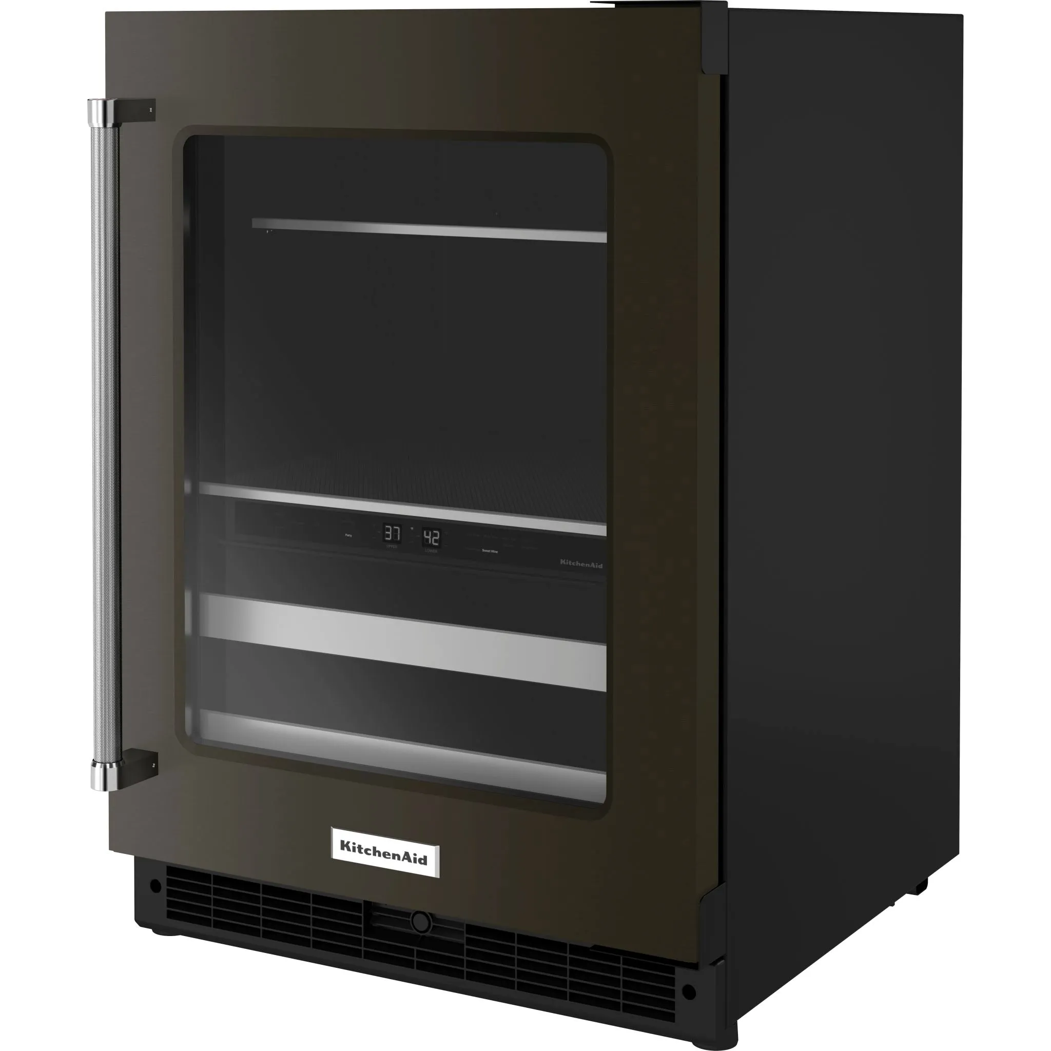 KitchenAid  24" Beverage Center with Glass Door and Metal-Front Racks (KUBR314KBS)