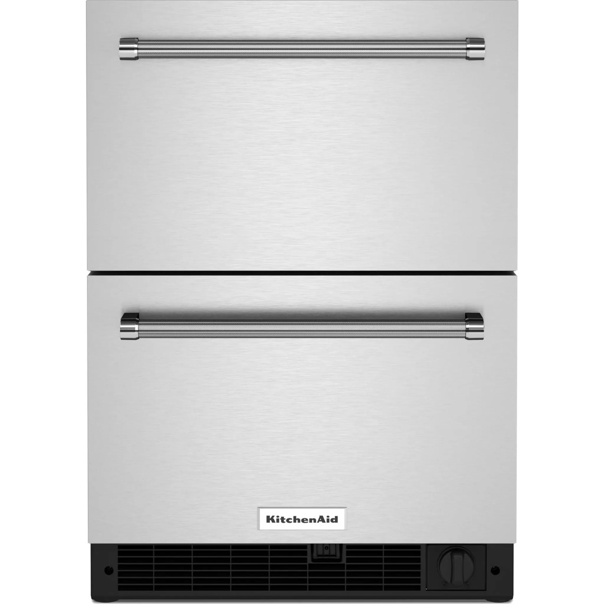 KitchenAid  24" Stainless Steel Undercounter Double-Drawer Refrigerator/Freezer (KUDF204KSB)