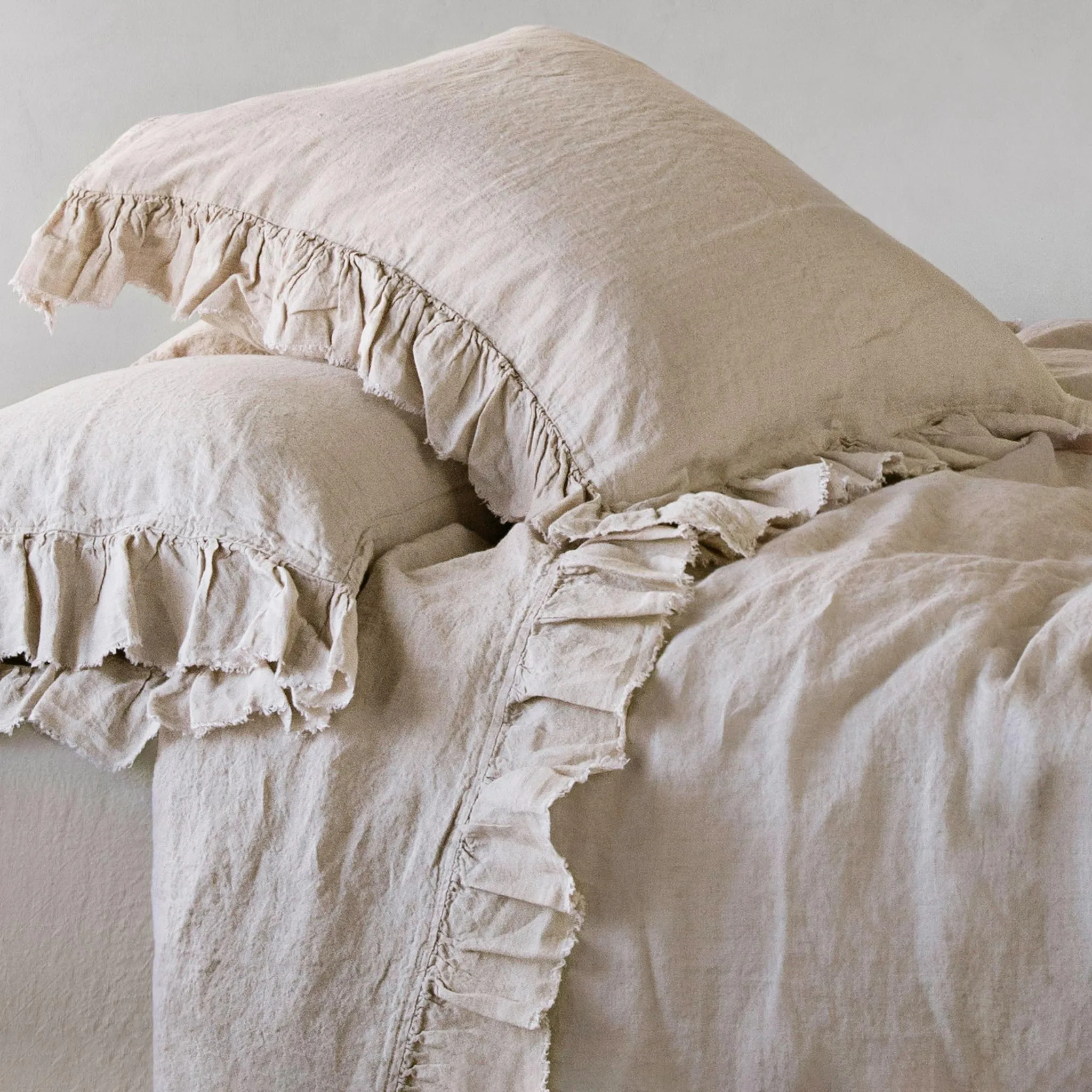 Kristine Linen Flat Sheet - Sable