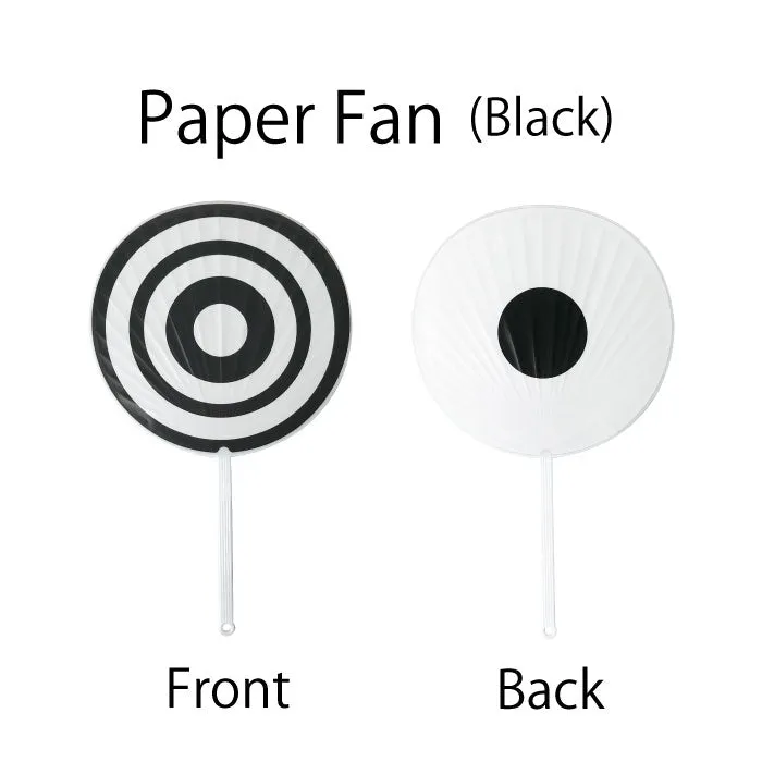 【L-134】Paper Fan Target Design One set of three　的ミニうちわ 3枚セット