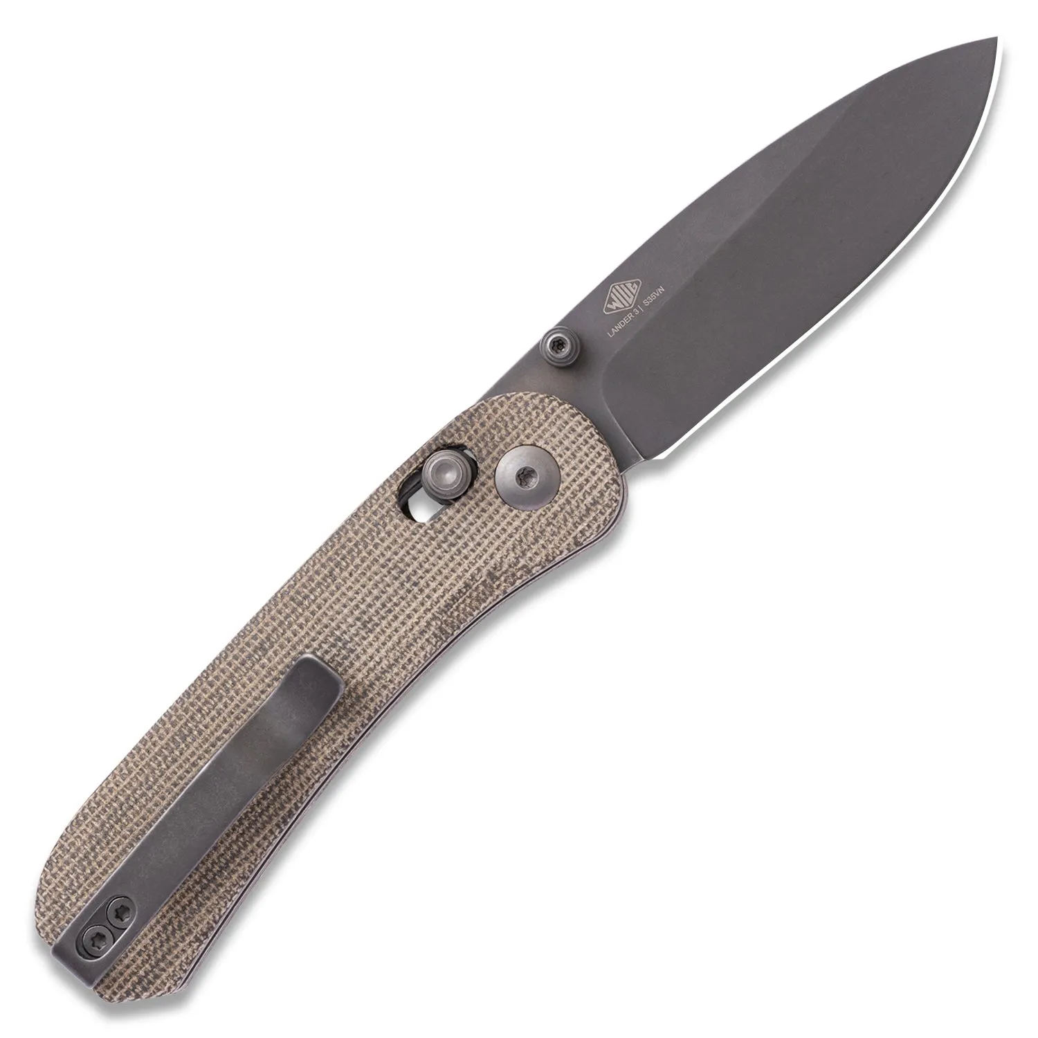 Lander 3 Pocket Knife - Moondust Micarta - Clutch Lock