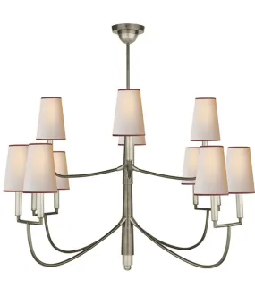 Large Farlane Chandelier, Antique Nickel