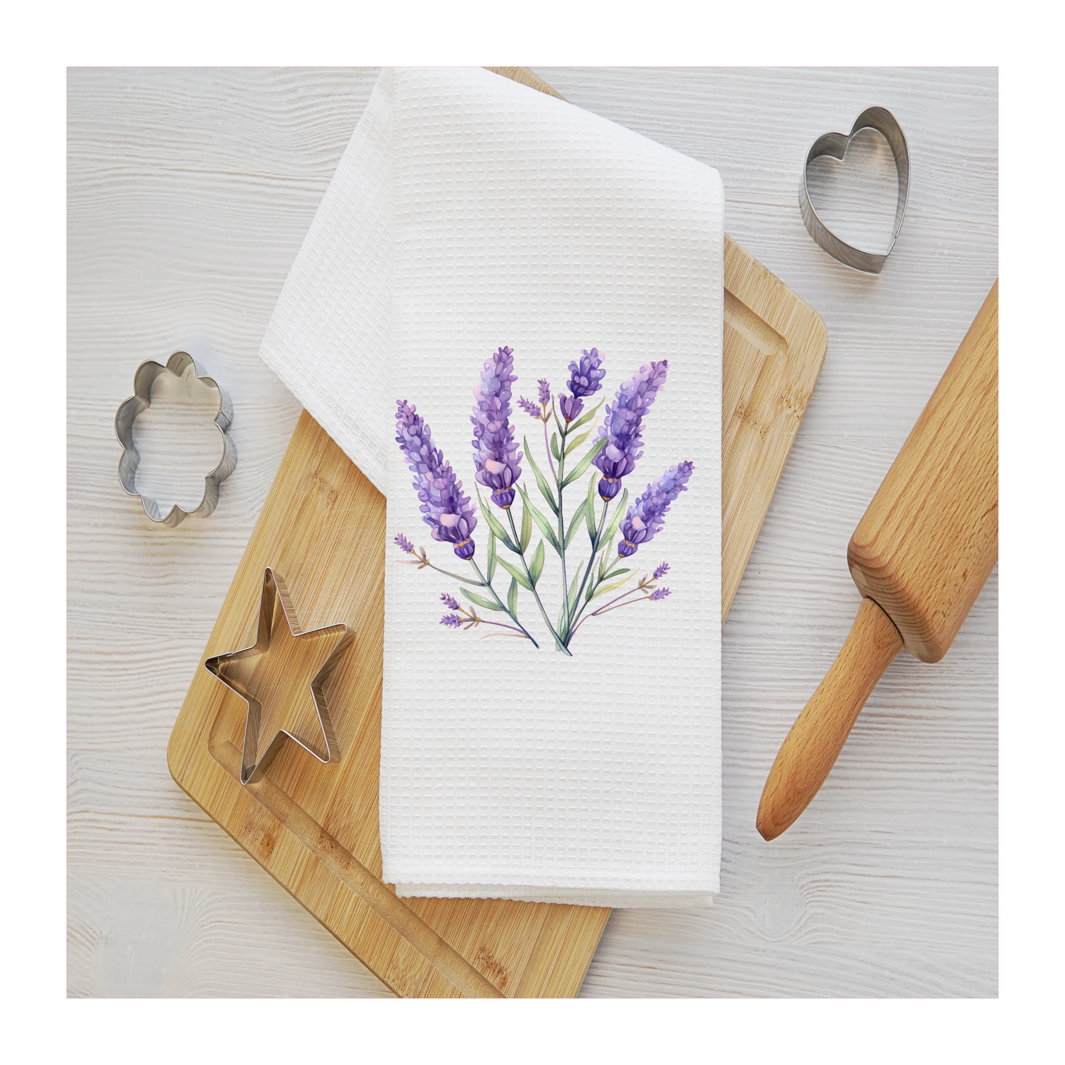 Lavender Tea Towel, Spring Kitchen Décor, Spring Hostess Gift