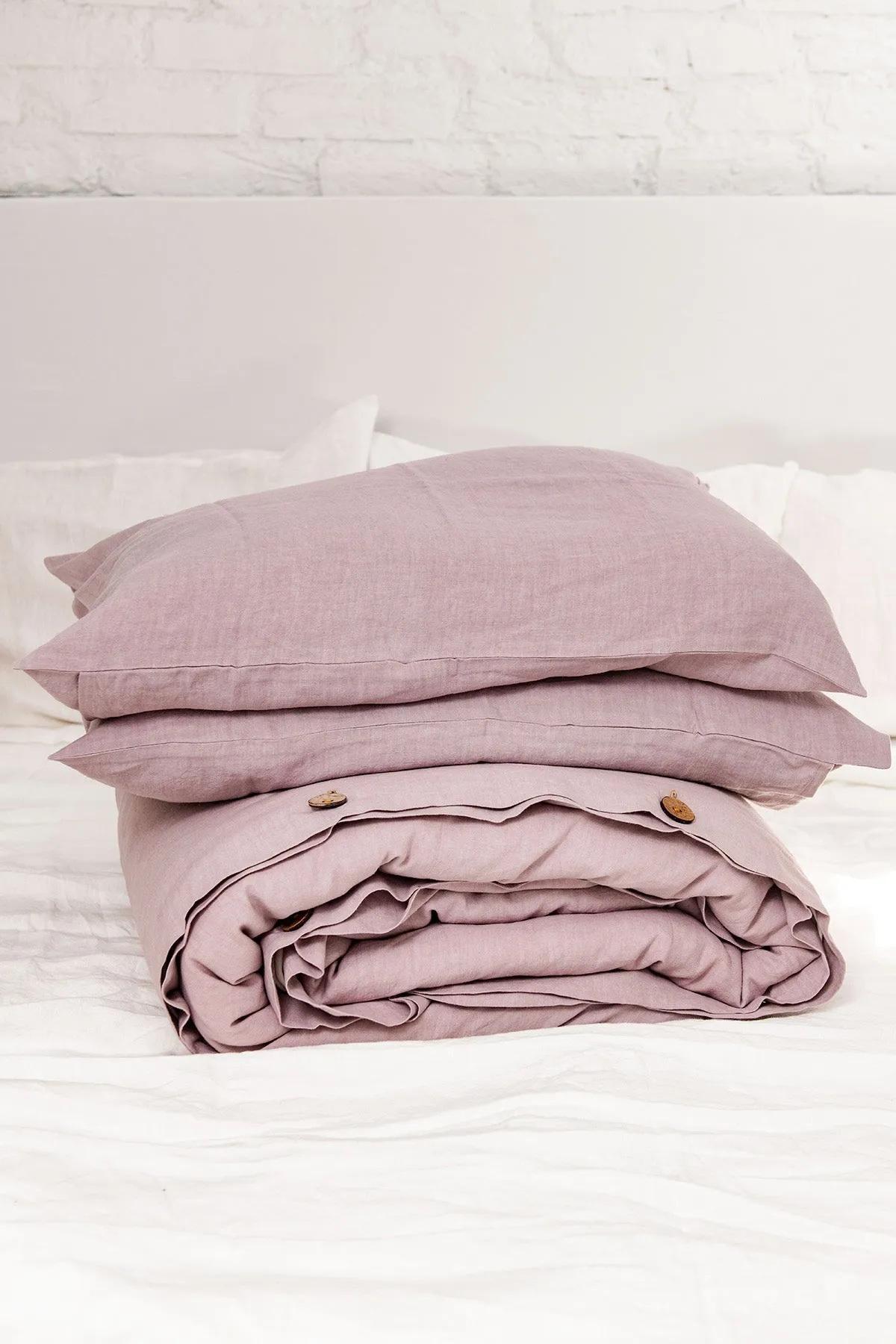 Linen Bedding Set Dusty Rose