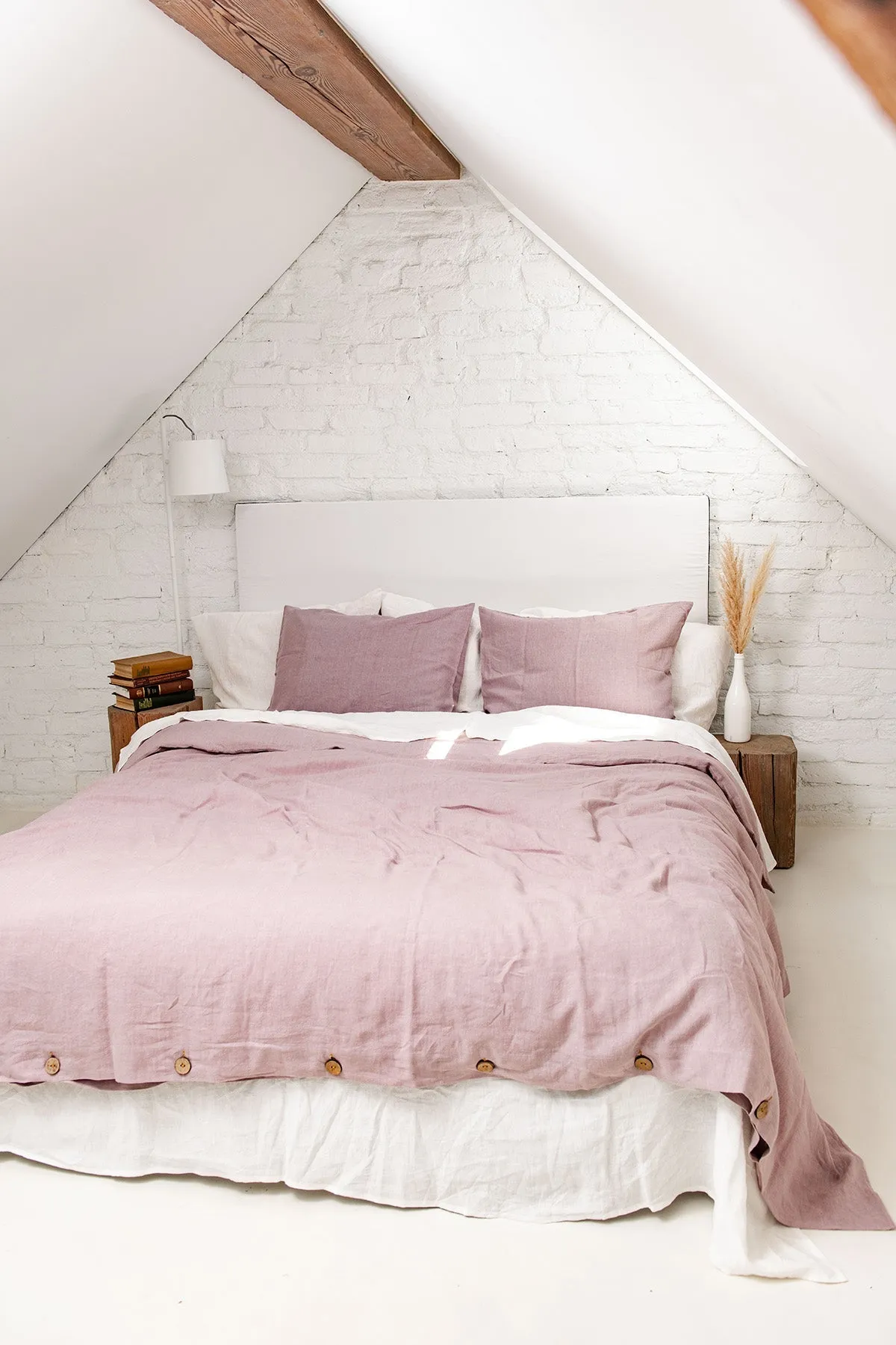 Linen Bedding Set Dusty Rose