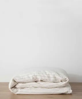 Linen Duvet Cover - Pencil Stripe