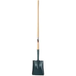 Long-Handle Square-Point Shovel With Lacquered Handle