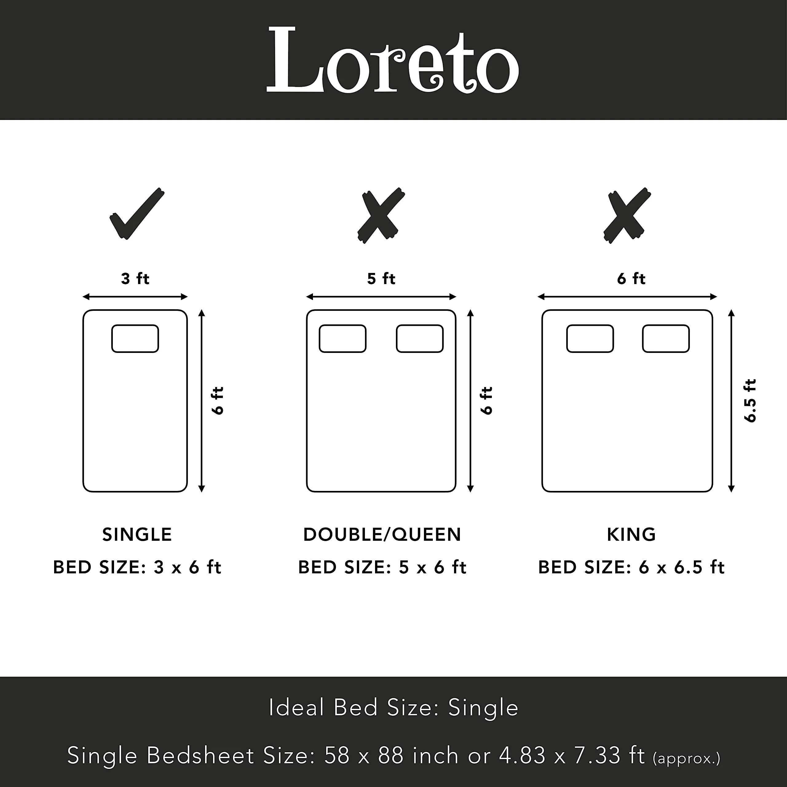 Loreto 140 TC Skin Friendly 100% Cotton Single Bedsheets with 1 Pillow Cover | Twin Size Bedsheets for Single Bed for Every Day Use, Ideal for Spring Summer – Green and Grey Black Circle