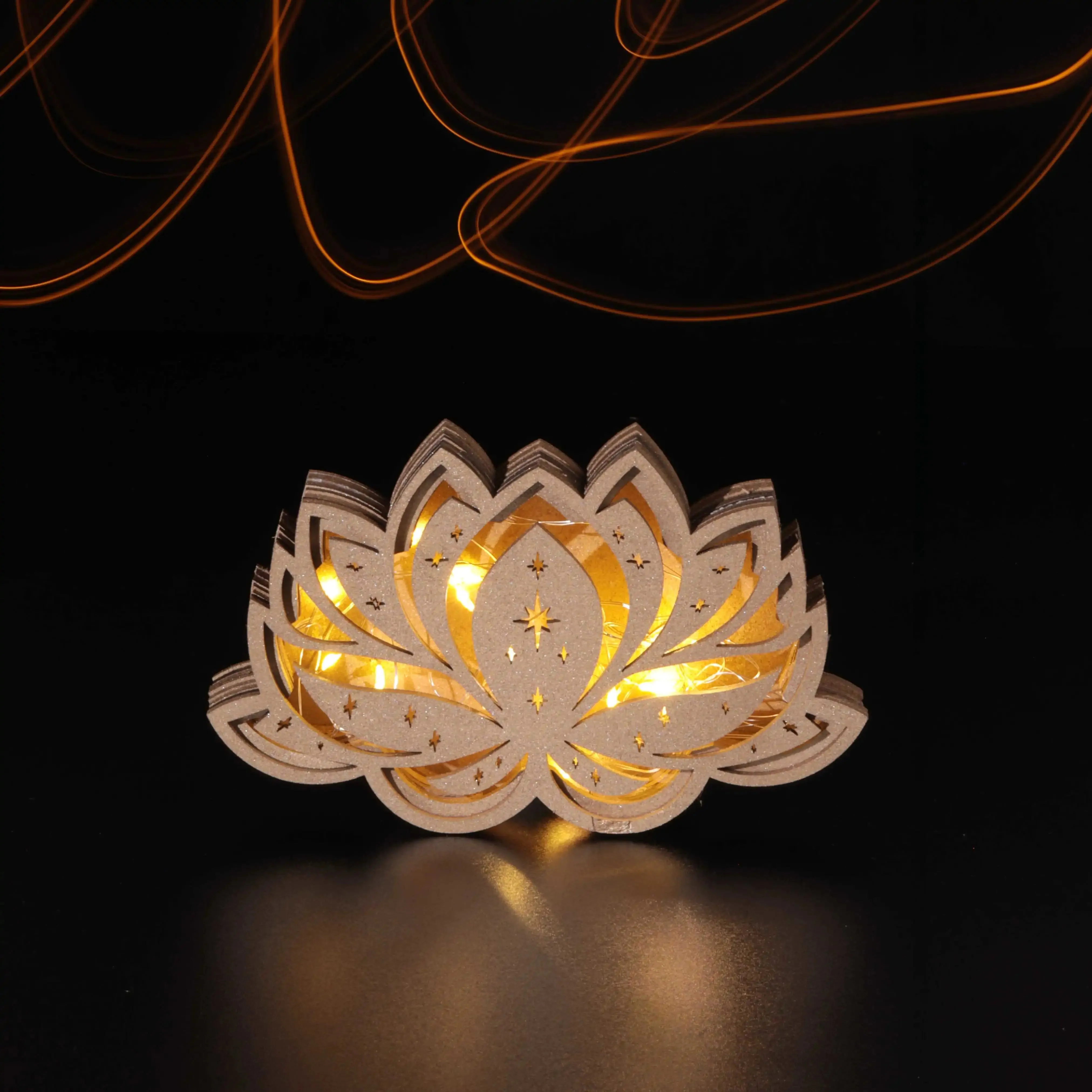 Lotus Night Light | DXF,SVG | Woodworking, Gift,Art