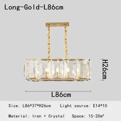 Luxury Crystal Chandeliers by Mansion - LED Pendant Lights for Living Room, Bedroom, and Restaurant