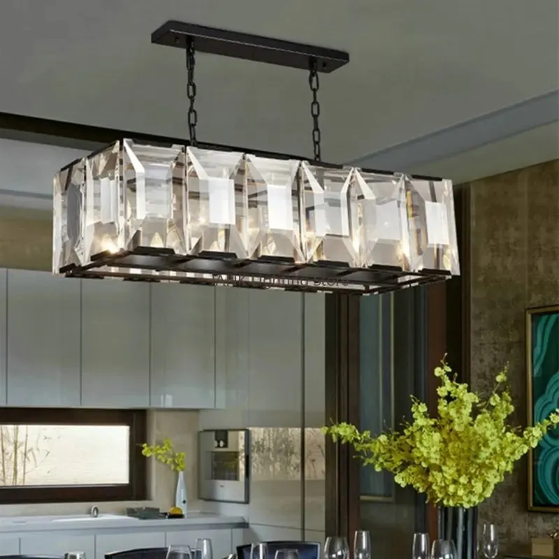 Luxury Crystal Chandeliers by Mansion - LED Pendant Lights for Living Room, Bedroom, and Restaurant