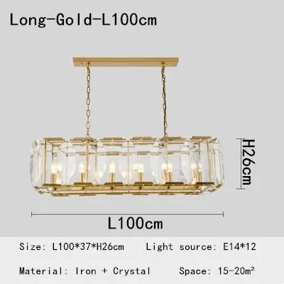 Luxury Crystal Chandeliers by Mansion - LED Pendant Lights for Living Room, Bedroom, and Restaurant