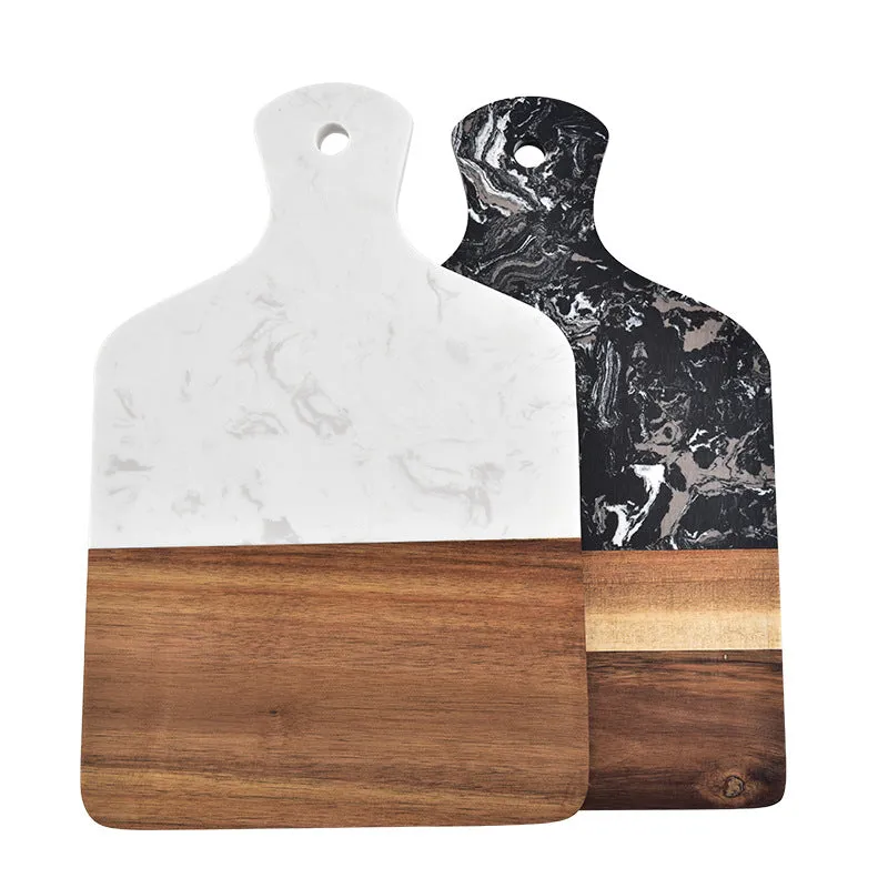 Marble And Wood Chopping Board