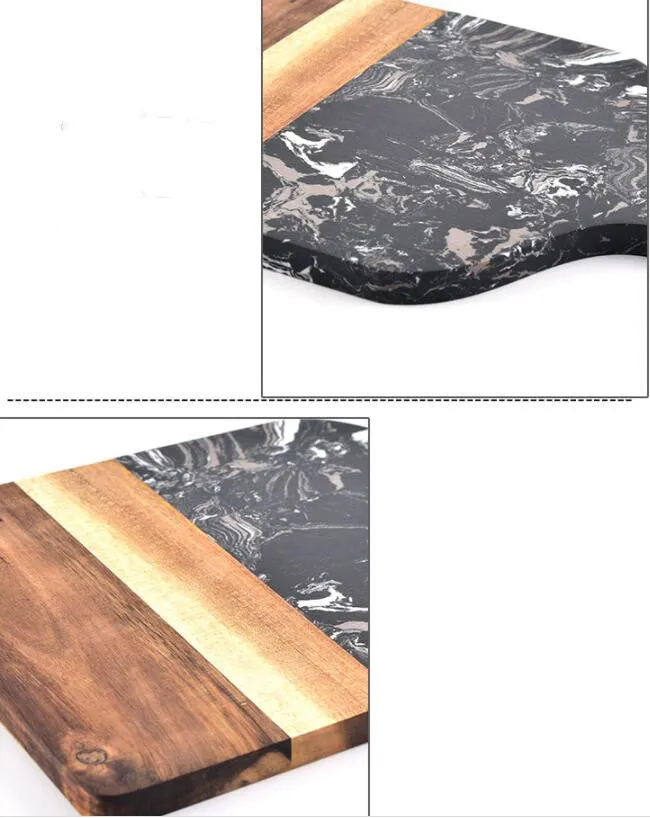 Marble And Wood Chopping Board