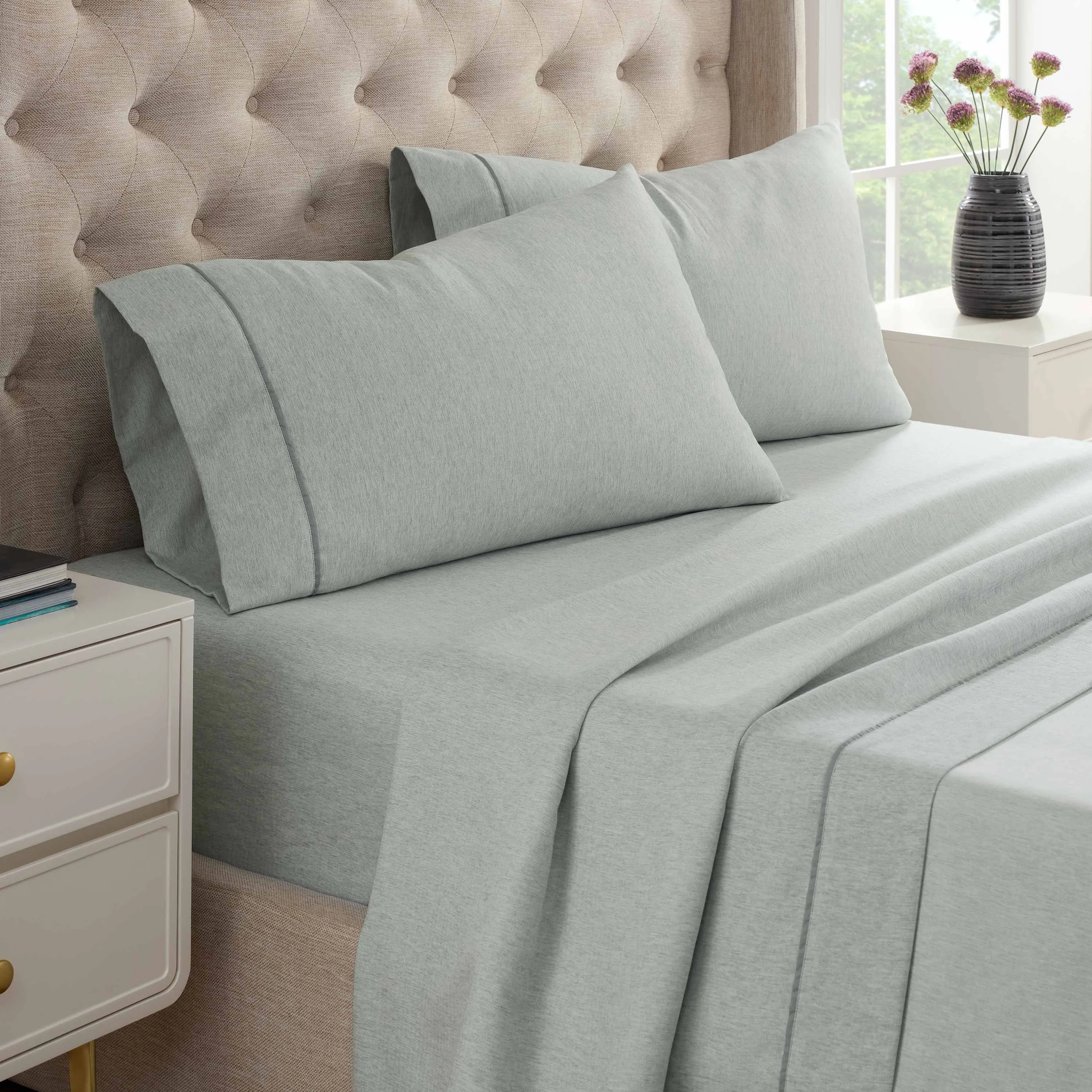 Martex Arcadia Heather Herringbone Sheet Set