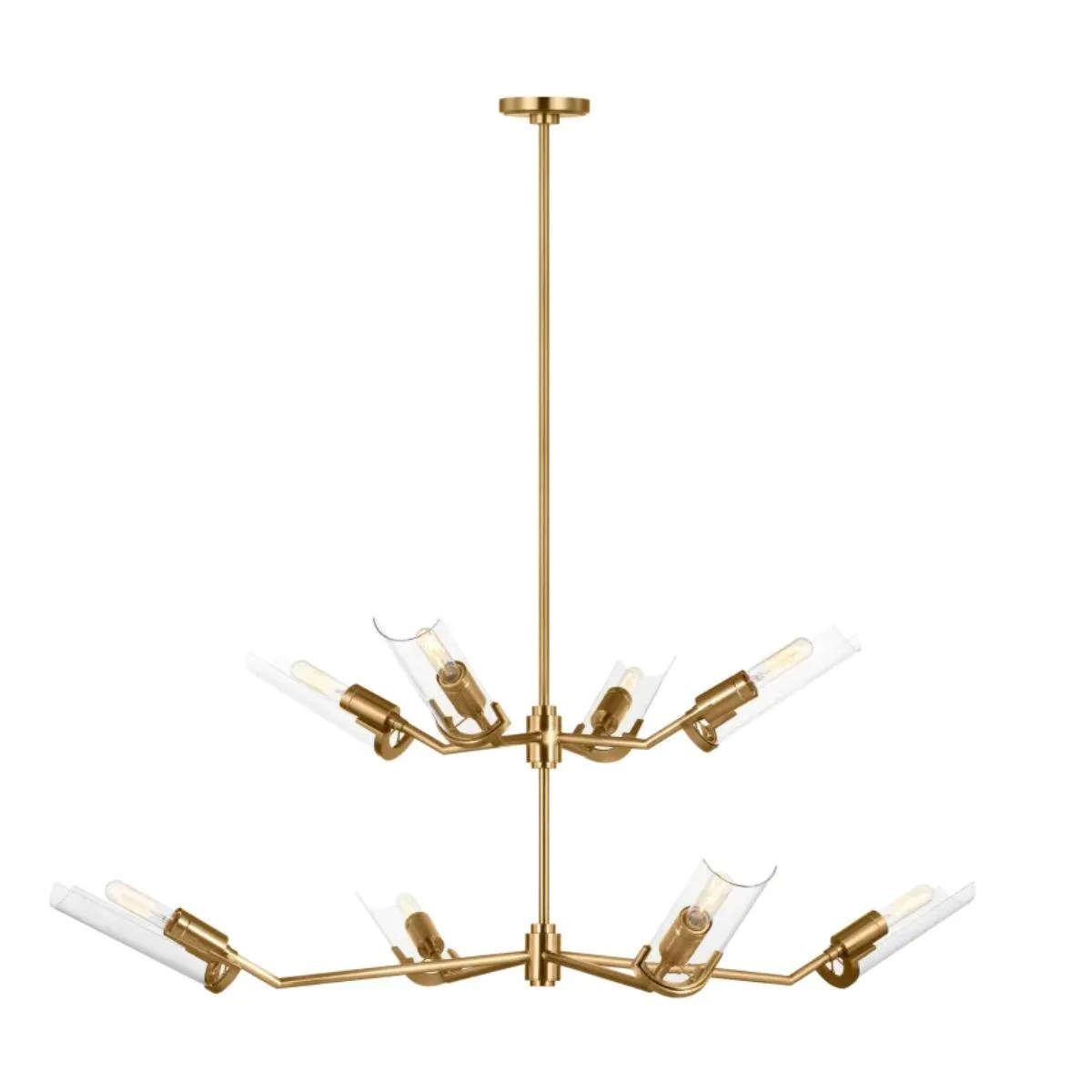 Mezzo 54 in. 8 Lights Chandelier Brushed Brass Finish