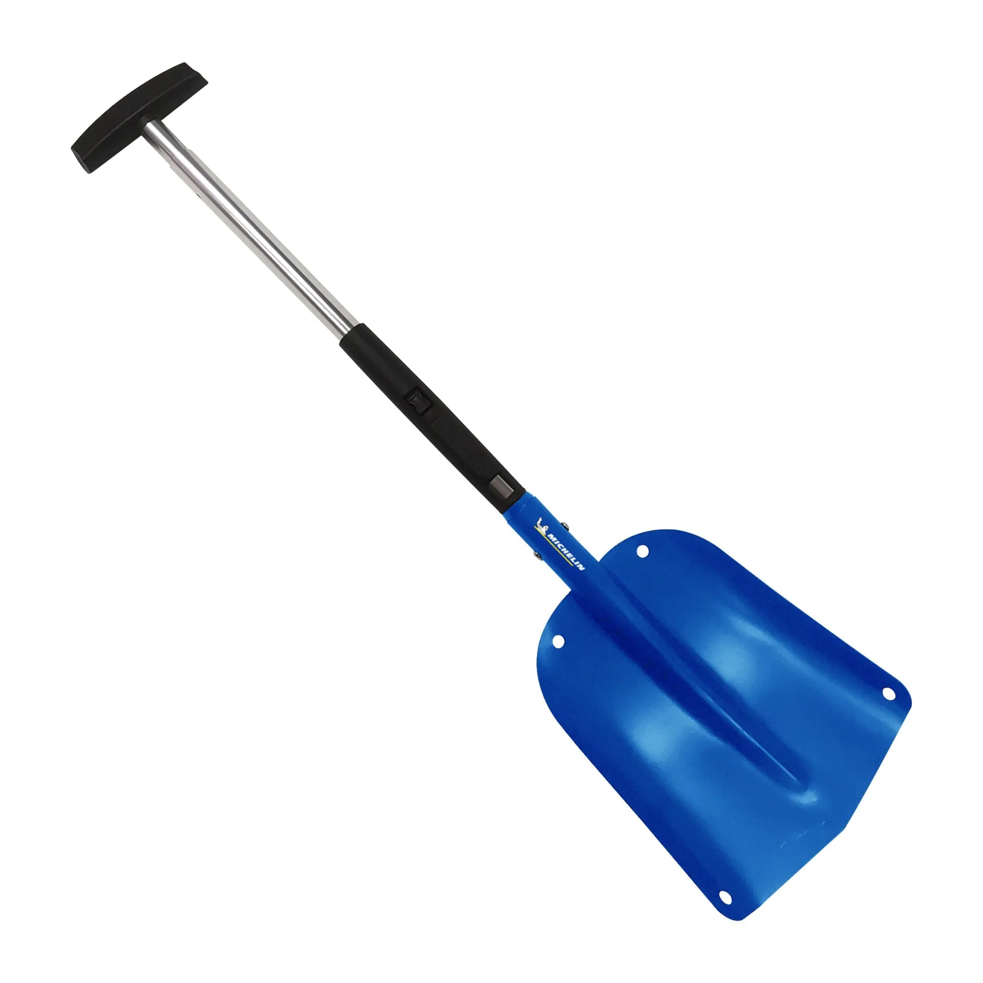 Michelin Ultra Compact 40" Folding Utility Snow Shovel for Car Emergency, Blue, Telescoping Handle, Collapsible, Lightweight, Winter Survival Gear, for SUV, Truck, Snowmobile, Camping, Skiing