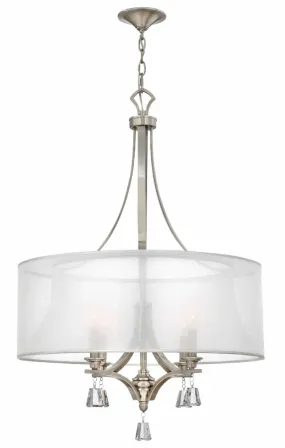 MIME 4 LIGHT CHANDELIER, SILVER