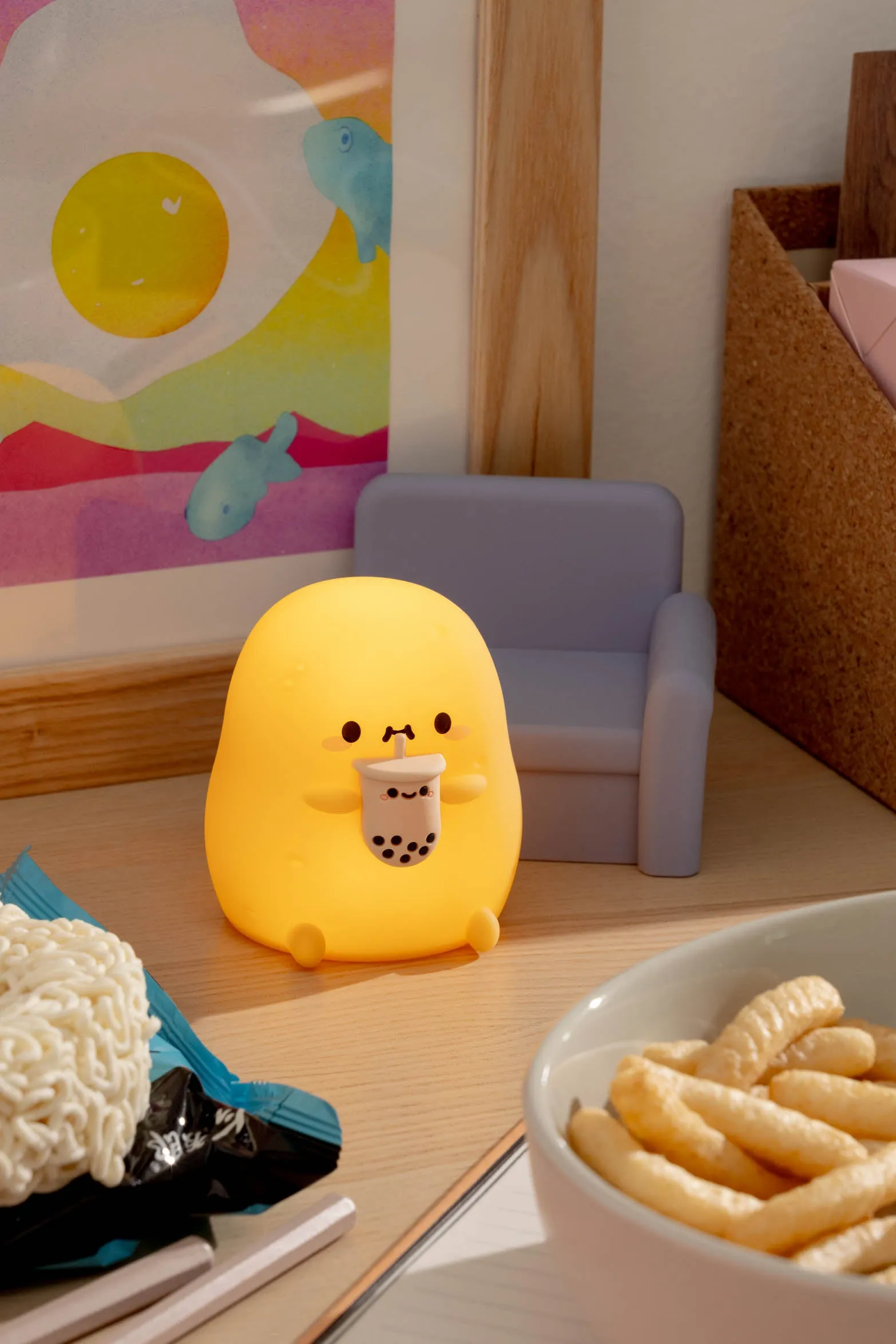 Mini Tayto Potato and Pearl Boba Tea Ambient Light