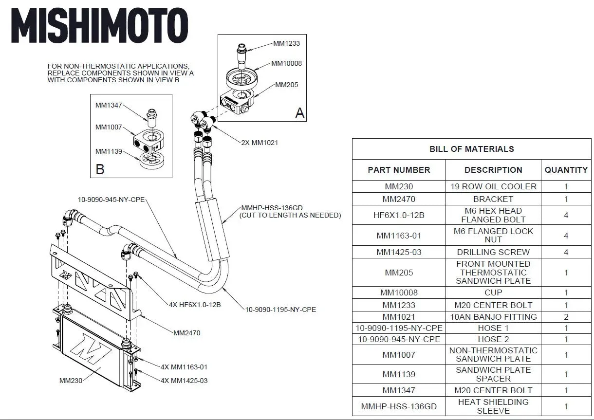 Mishimoto Oil Cooler Kit 2022  BRZ/GR86