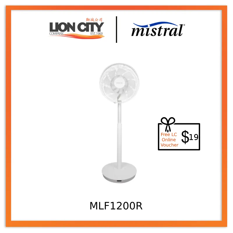 Mistral MLF1200R 12" DC Living Fan W/R * Free $19 LC Online Voucher