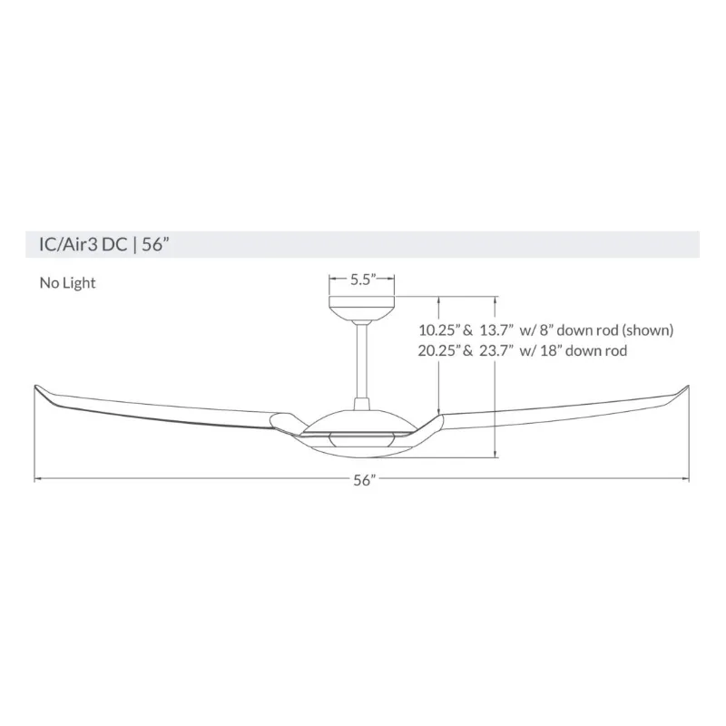 Modern Fan IC/Air3 DC 56" Ceiling Fan-No Light