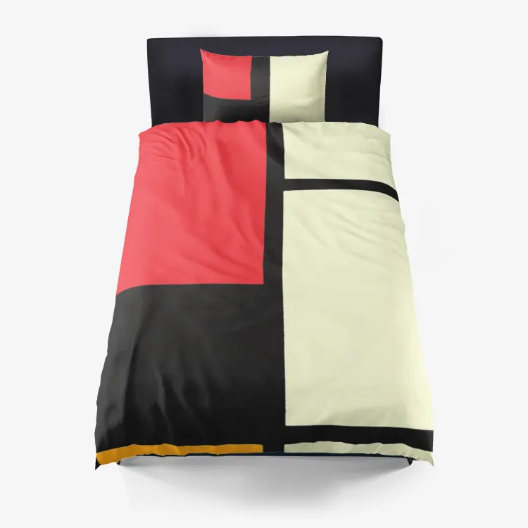 Mondrian Microfiber Duvet Cover