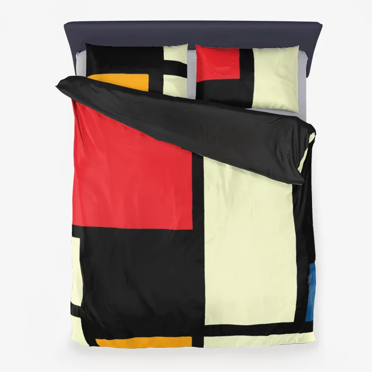 Mondrian Microfiber Duvet Cover