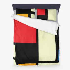 Mondrian Microfiber Duvet Cover