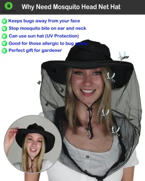 Mosquito head net hat [Black color]