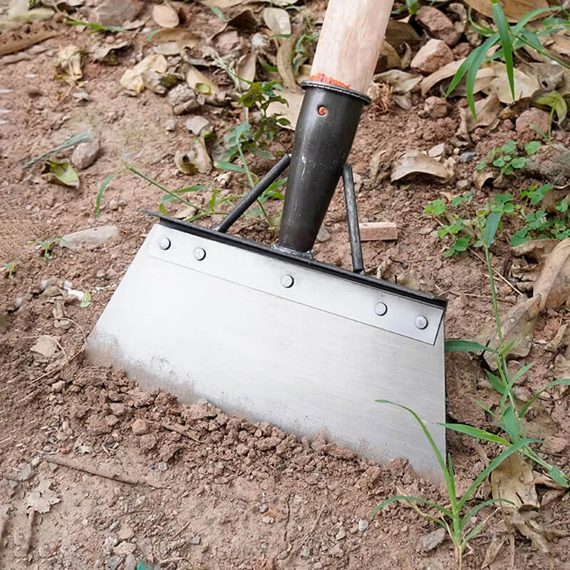 Multifunctional cleaning shovel in stainless steel