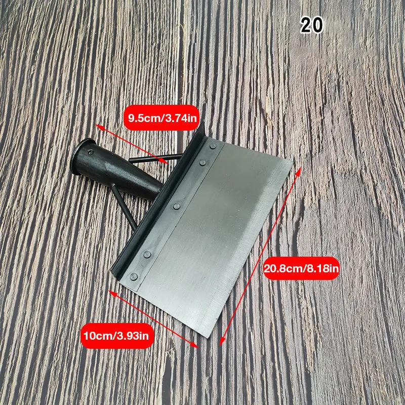 Multifunctional cleaning shovel in stainless steel