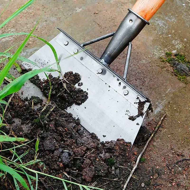 Multifunctional cleaning shovel in stainless steel