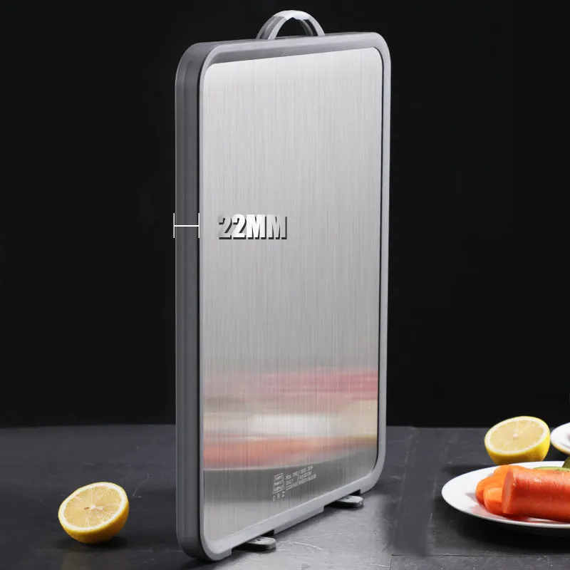 Multifunctional Thickened Cutting Board 304 Stainless Steel Double-sided