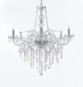 Murano Venetian Style All-Crystal Chandelier H38" X W32" - G46-B12/B67/385/6