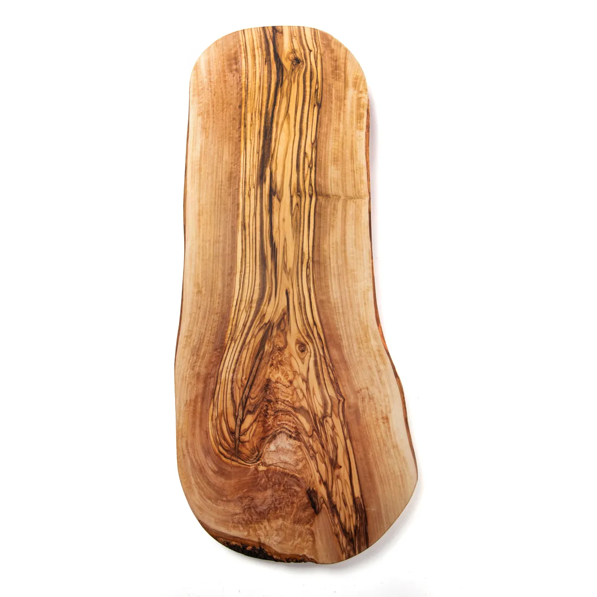 Nardelli Rustic Olive Wood Cutting/Serving Boards with Olive Wood Tree Bark Sided