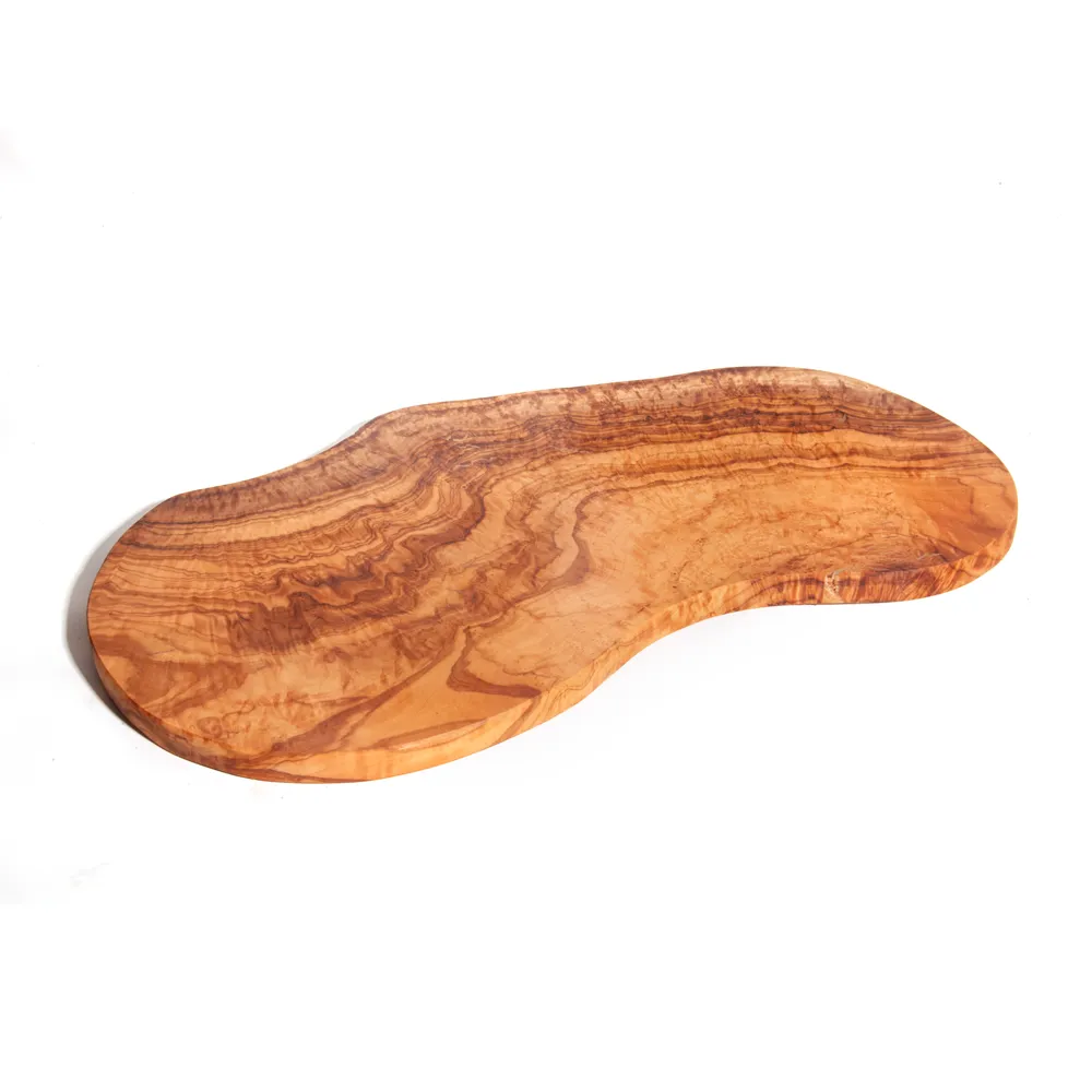 Nardelli Rustic Olive Wood Cutting/Serving Boards with Olive Wood Tree Bark Sided