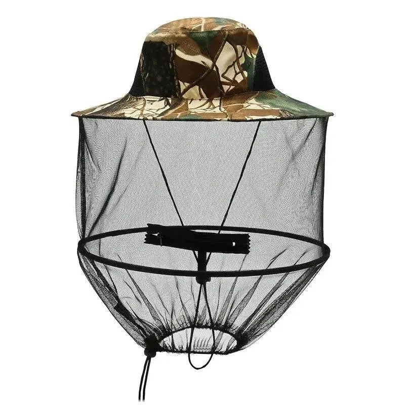 Net Hat Fishing Caps Sun Head Mosquito Net Cap Fishing Caps Face Head Neck Wrap Protector Travel Headgear Isolator