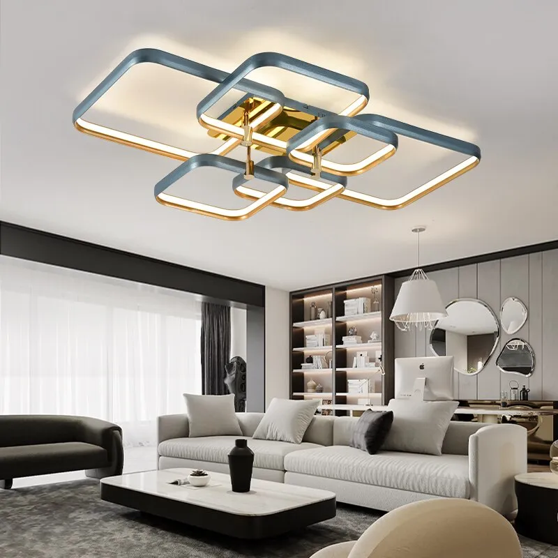 New Living Room Chandeliers High-grade Aluminum Hall Ceiling Lamp Bedroom Lamp Modern Whole House Package Lamp Combination