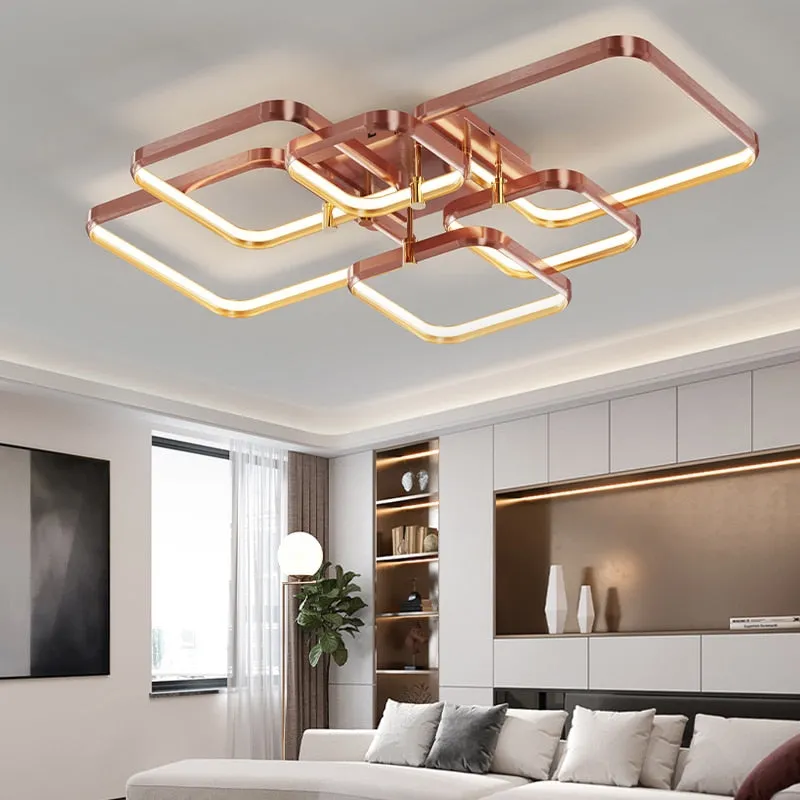 New Living Room Chandeliers High-grade Aluminum Hall Ceiling Lamp Bedroom Lamp Modern Whole House Package Lamp Combination