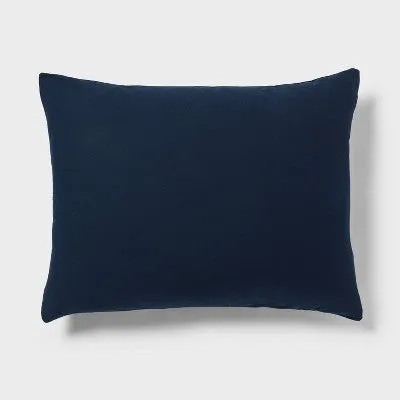 New - Twin/Twin Extra Long Washed Cotton Sateen Duvet Cover and Sham Set Dark Navy - Threshold