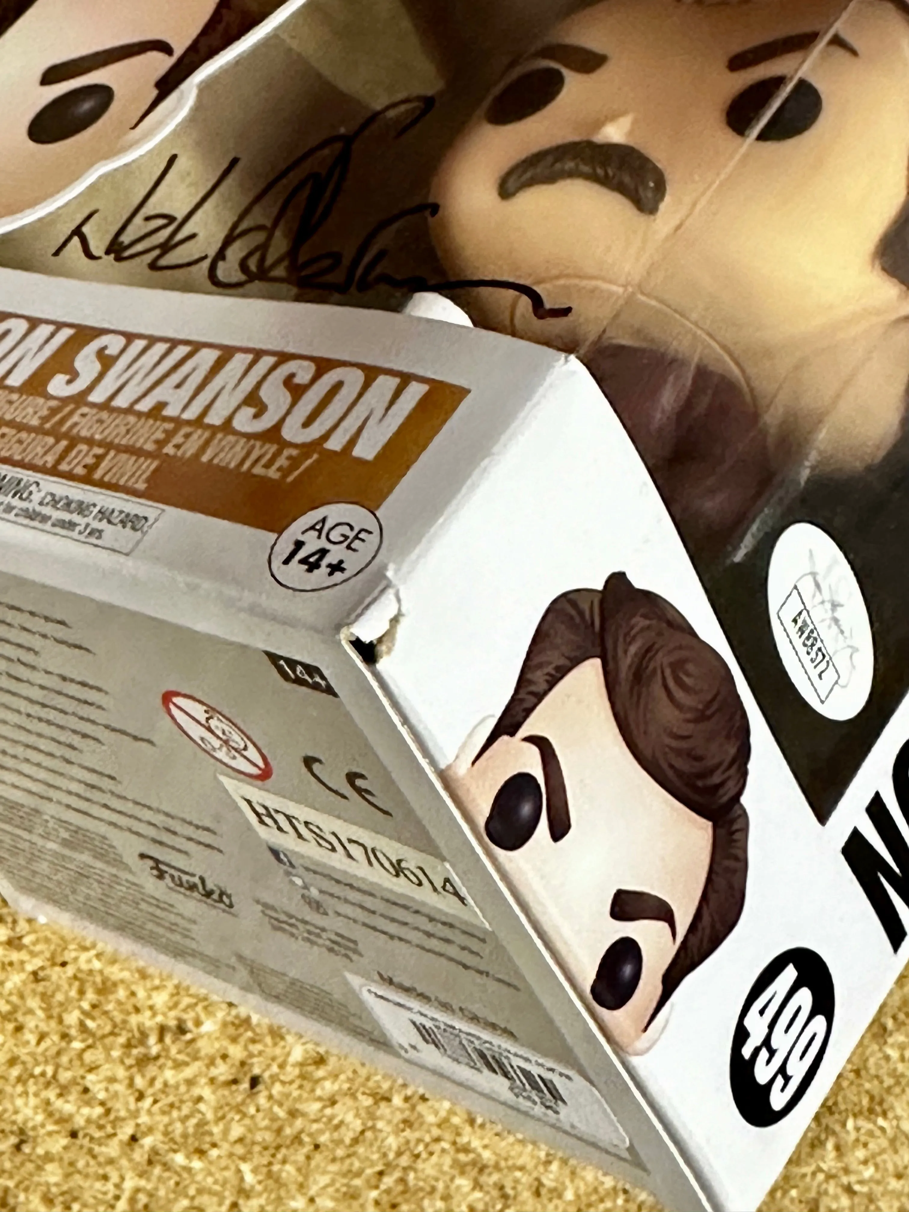 Nick Offerman Signed Ron Swanson Funko Pop! #499 Parks & Rec 2017 With JSA COA