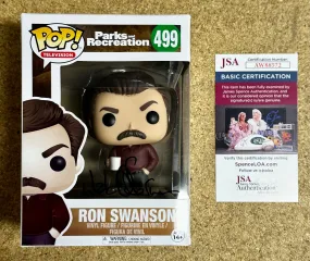 Nick Offerman Signed Ron Swanson Funko Pop! #499 Parks & Rec 2017 With JSA COA