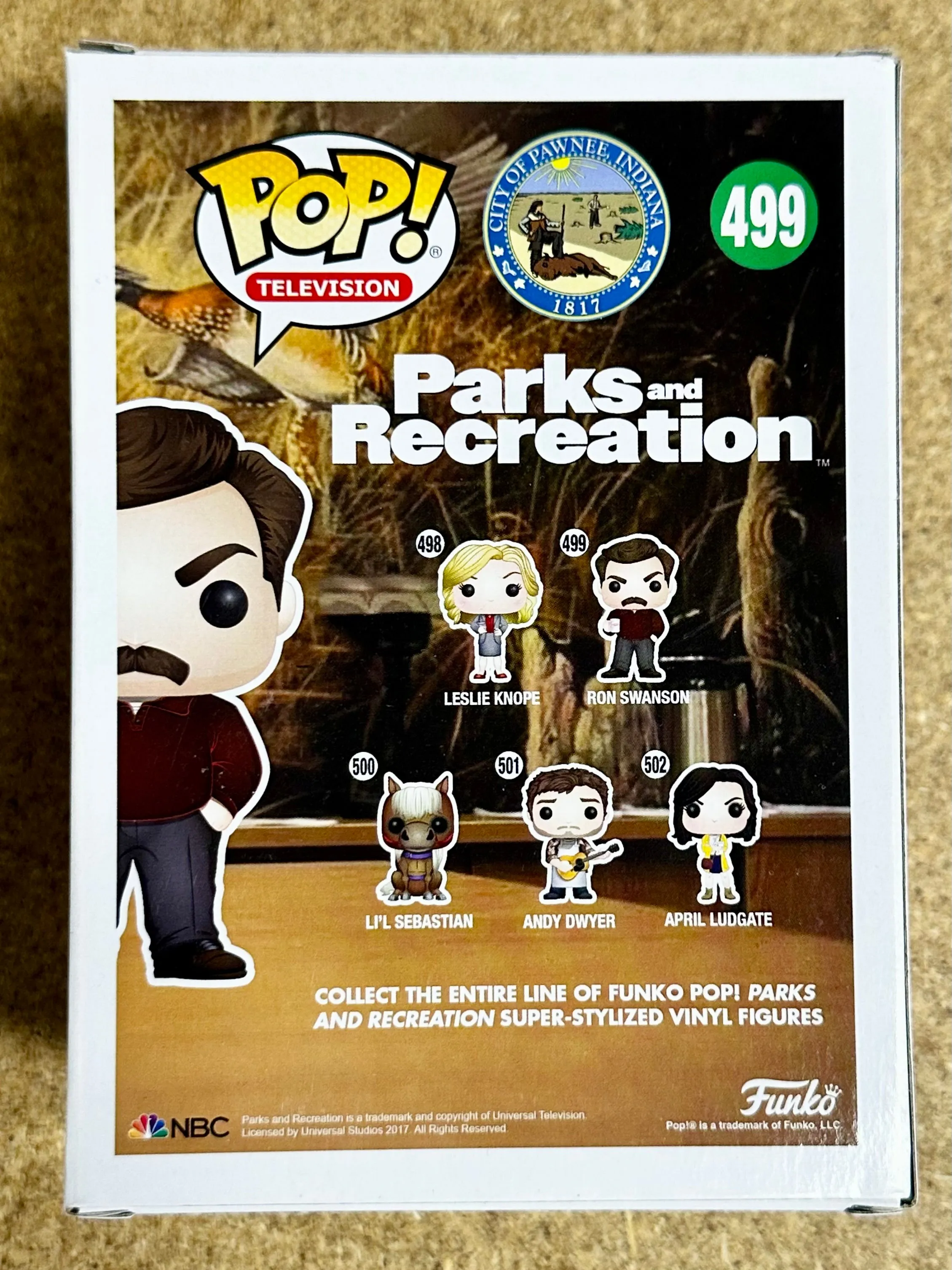 Nick Offerman Signed Ron Swanson Funko Pop! #499 Parks & Rec 2017 With JSA COA