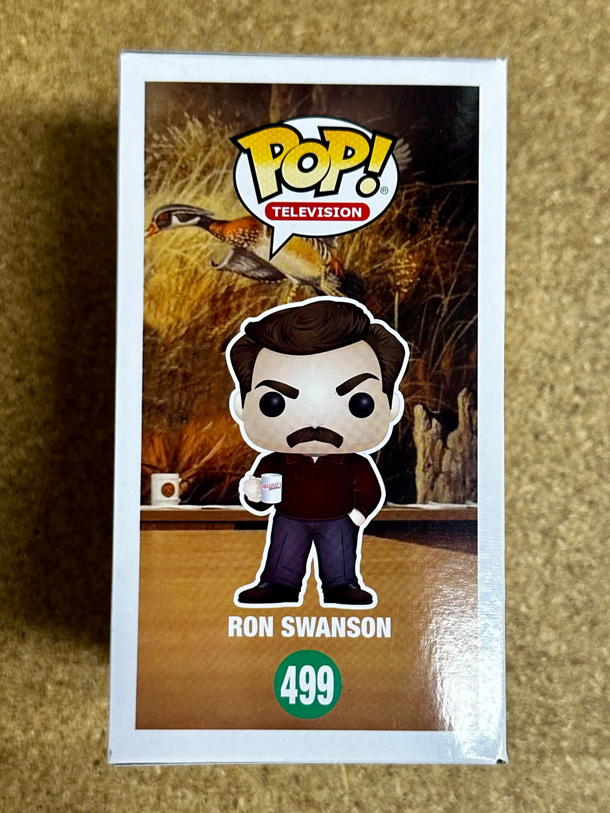 Nick Offerman Signed Ron Swanson Funko Pop! #499 Parks & Rec 2017 With JSA COA