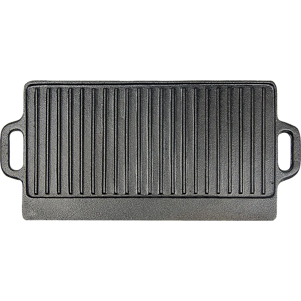 Non-Stick Cast Iron Reversible Griddle Plate BBQ Grill Pan